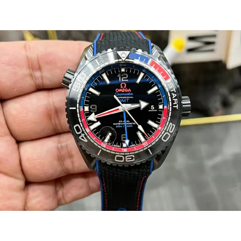 Omega Seamaster 215.92.46.22.01.004 Replica - Quadrante Nero Lunetta Scanalata
