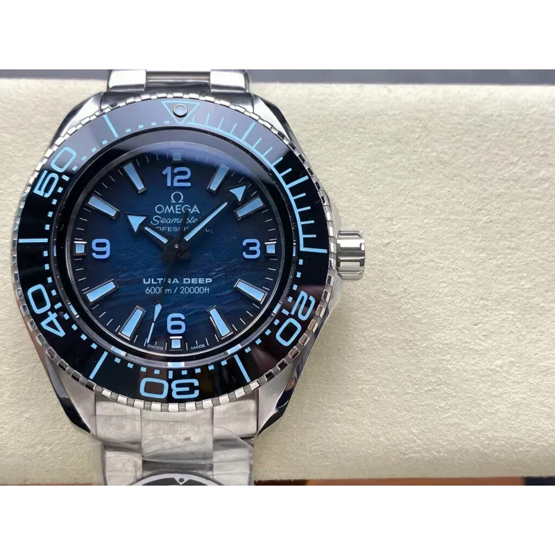 Omega Seamaster 215.30.46.21.03.002 Replica - Quadrante Blu Lunetta Scanalata