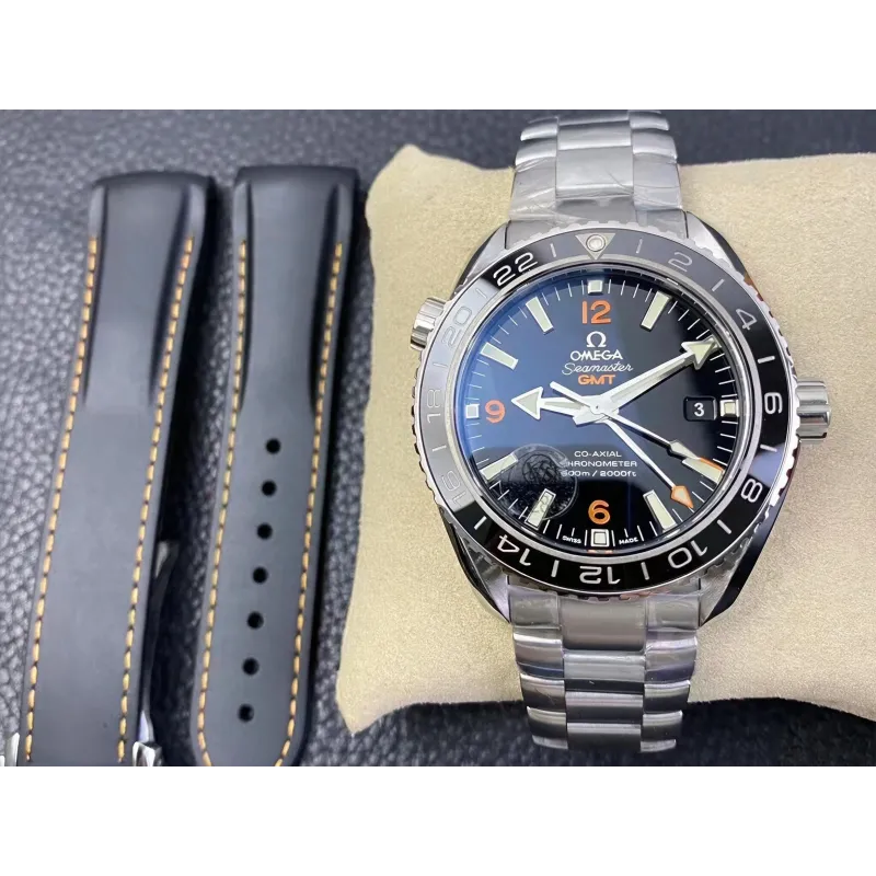 Omega Seamaster Planet Ocean 600M GMT 232.30.44.22.01.002 Replica - Quadrante Nero