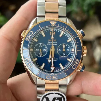 Omega Seamaster 215.20.46.51.03.001 Replica - Quadrante Blu Lunetta Scanalata