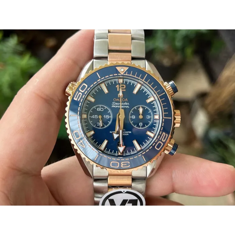 Omega Seamaster 215.20.46.51.03.001 Replica - Quadrante Blu Lunetta Scanalata