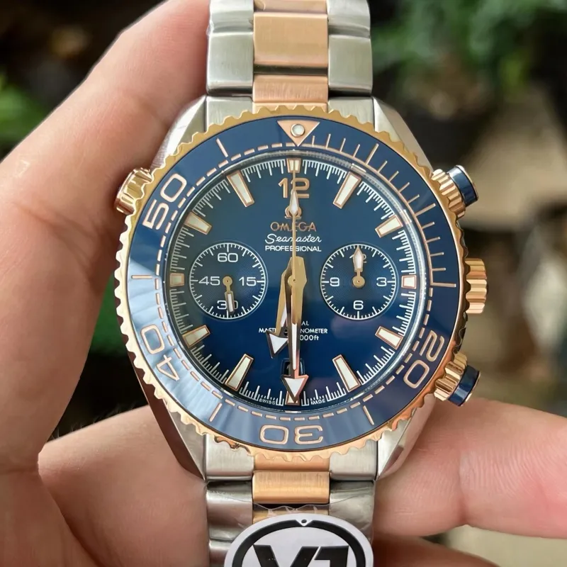 Omega Seamaster 215.20.46.51.03.001 Replica - Quadrante Blu Lunetta Scanalata