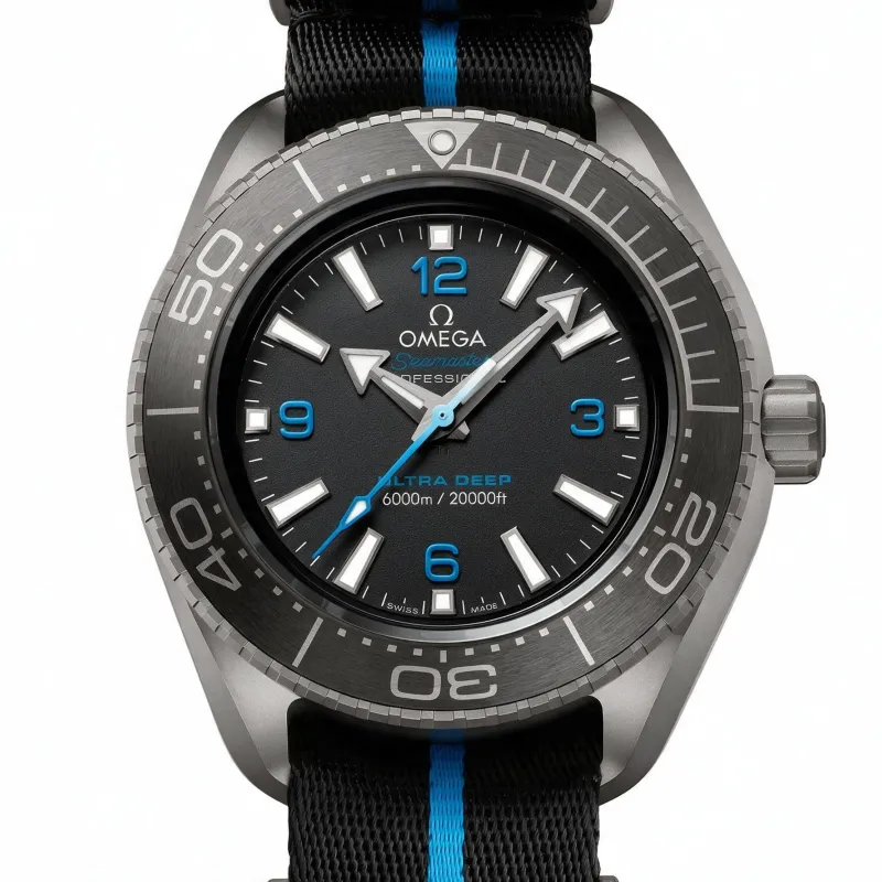 Omega Seamaster 215.92.46.21.01.001 Replica - Quadrante Nero Lunetta Scanalata