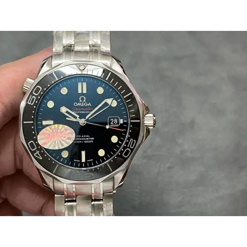 Omega Seamaster 212.30.41.20.01.003 Replica - Quadrante Nero Lunetta Scanalata
