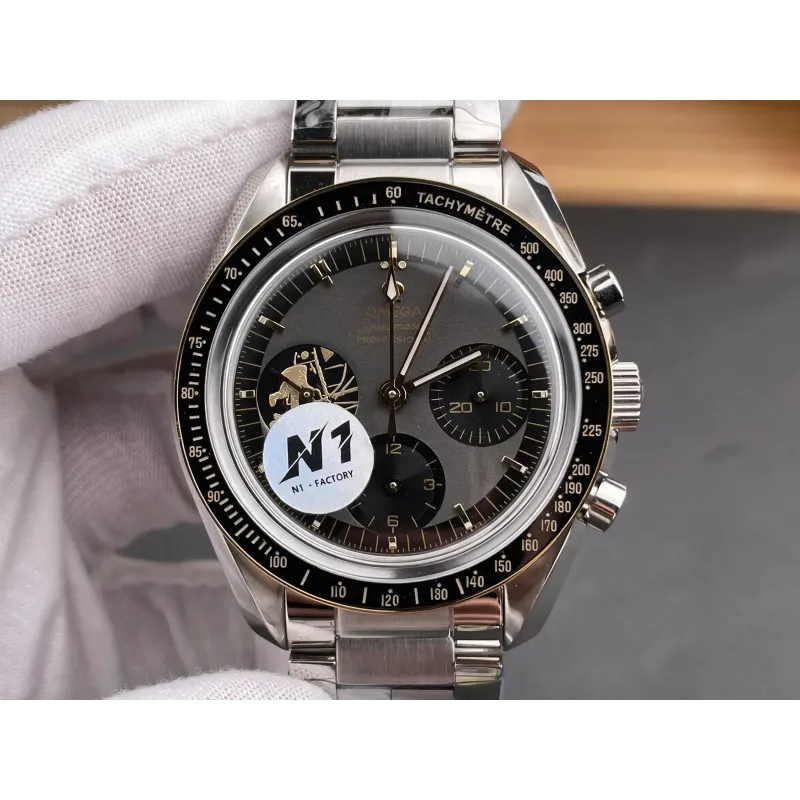 Omega Speedmaster Moonwatch Apollo 11 50th Anniversary 310.20.42.50.01.001 Replica - Quadrante Nero Bicolore