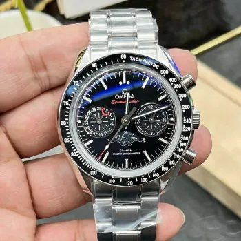 Omega Speedmaster Moonphase 304.30.44.52.01.001 Replica - Quadrante Nero Acciaio Inossidabile