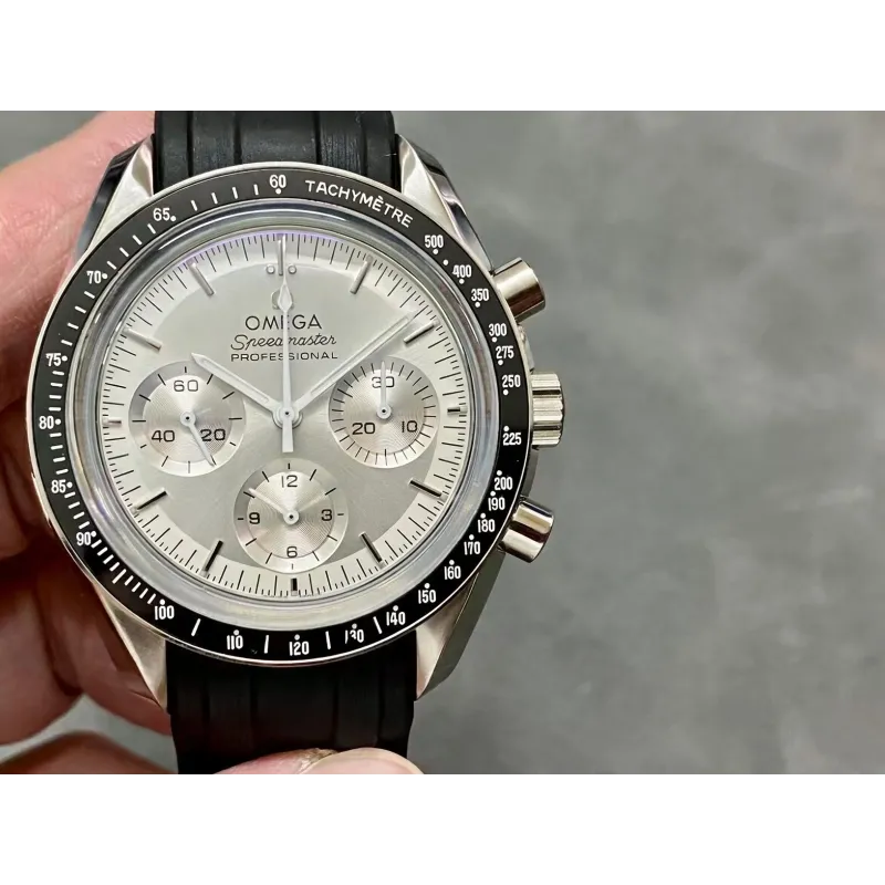 Omega Speedmaster 310.63.42.50.02.001 (RUBBER STRAP) Replica - Quadrante Argento