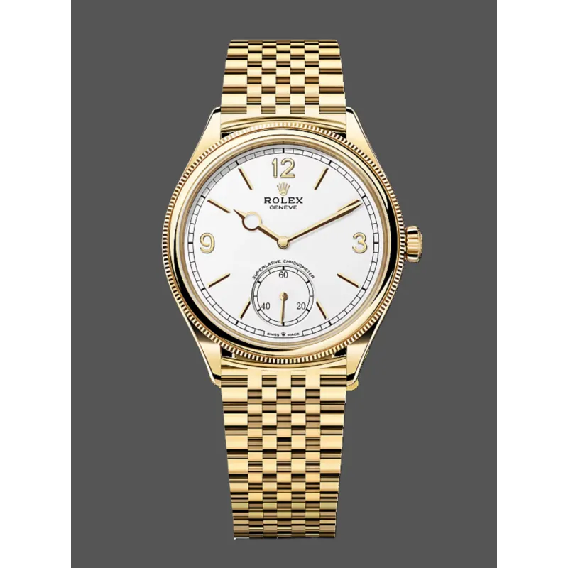 Rolex Perpetual 1908 52508 Replica - Quadrante Bianco Lunetta Scanalata