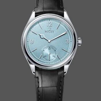 Rolex 1908 52506 Replica - Quadrante Blu Ghiaccio Lunetta Scanalata