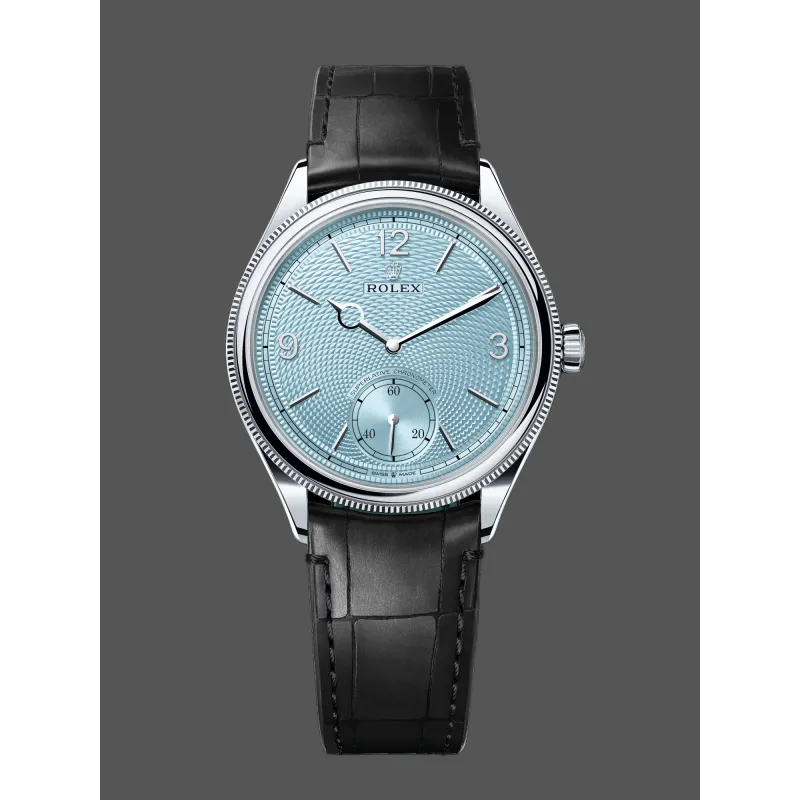 Rolex 1908 52506 Replica - Quadrante Blu Ghiaccio Lunetta Scanalata