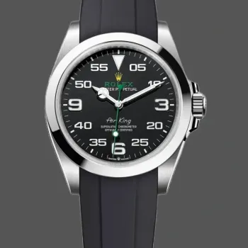 Rolex Air-King 126900 Replica - Quadrante Nero Cinturino Caucciu