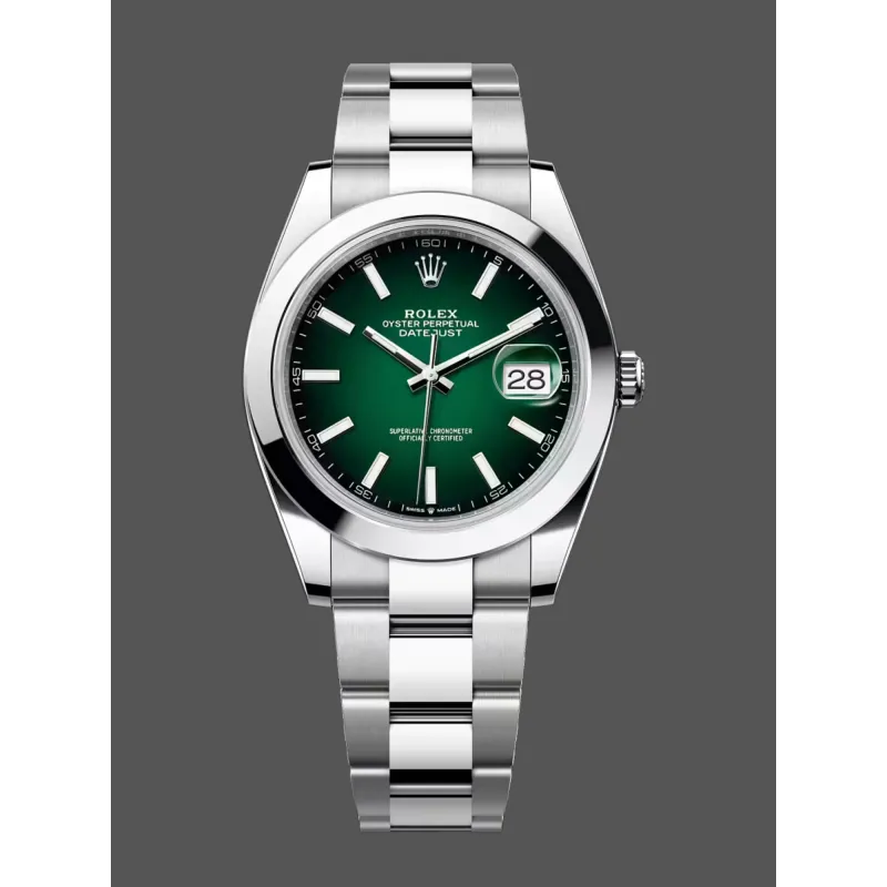 Rolex Datejust 126300 Wimbledon 126300 Replica - Quadrante Verde Bracciale Jubilee