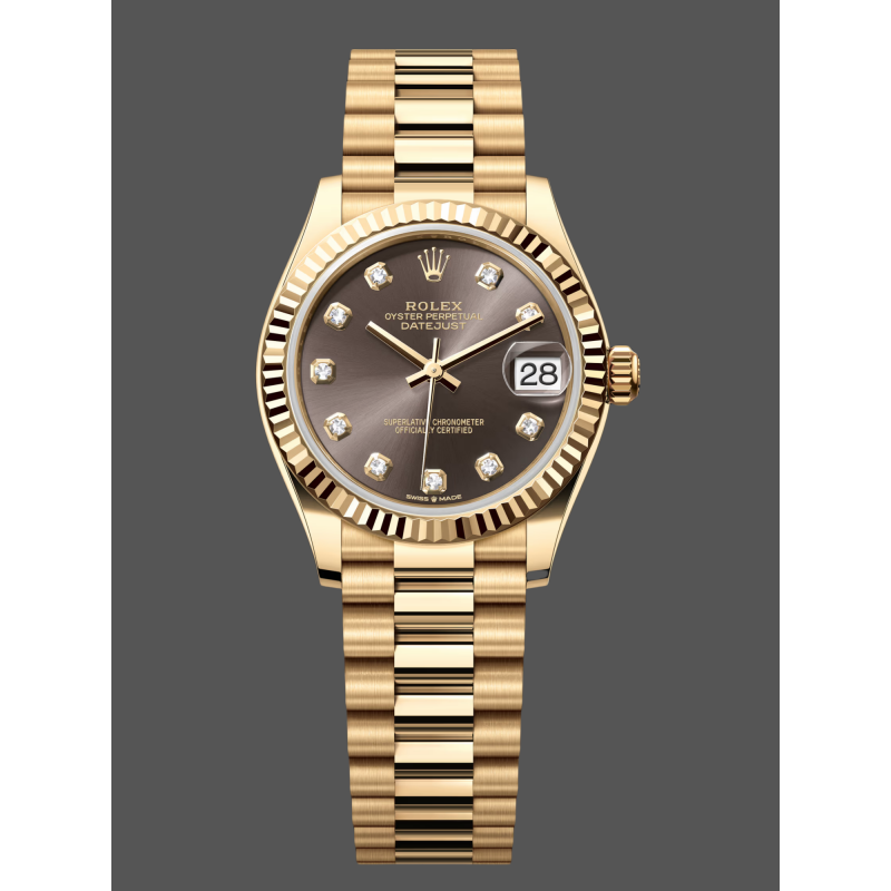 Rolex Datejust Donna 278278 Replica - Quadrante Grigio Lunetta Scanalata