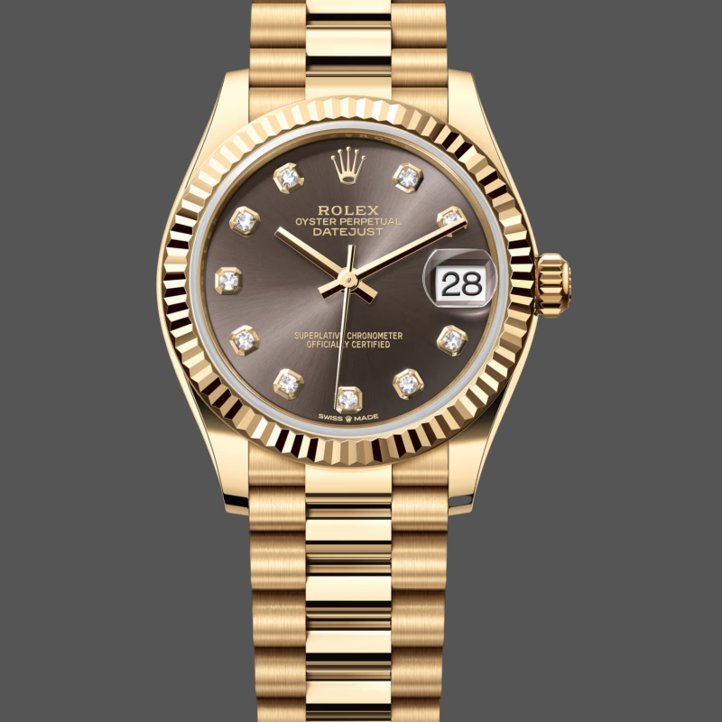 Rolex Datejust Donna 278278 Replica - Quadrante Grigio Lunetta Scanalata