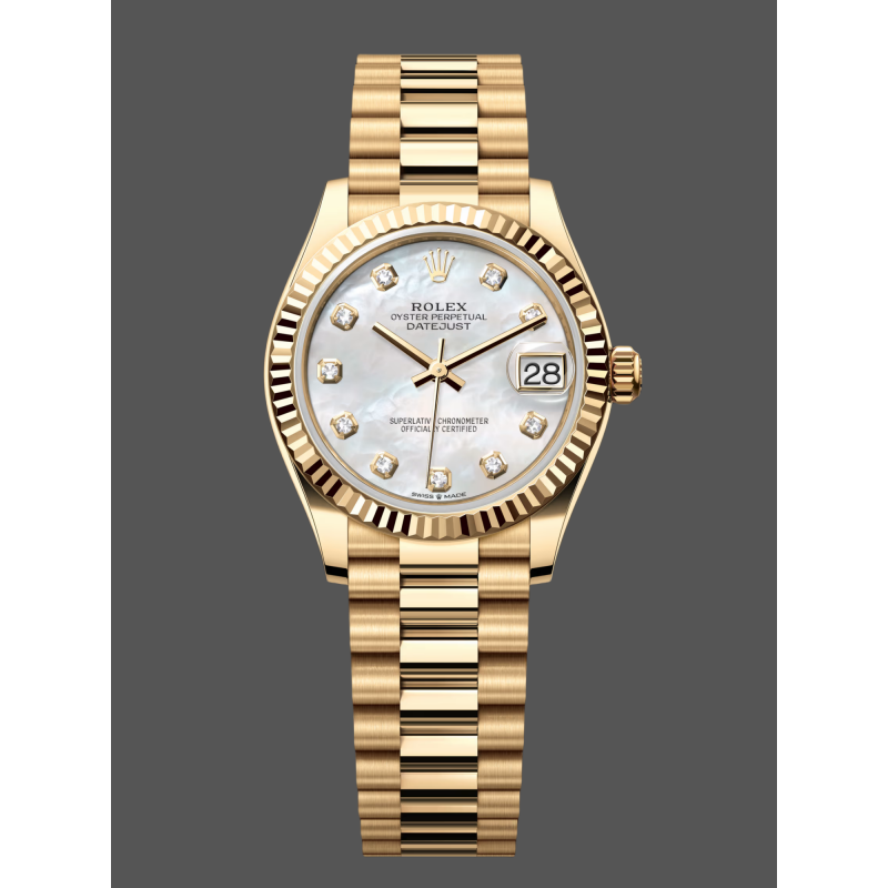 Rolex Datejust Donna 278278 Replica - Quadrante Madreperla Lunetta Scanalata
