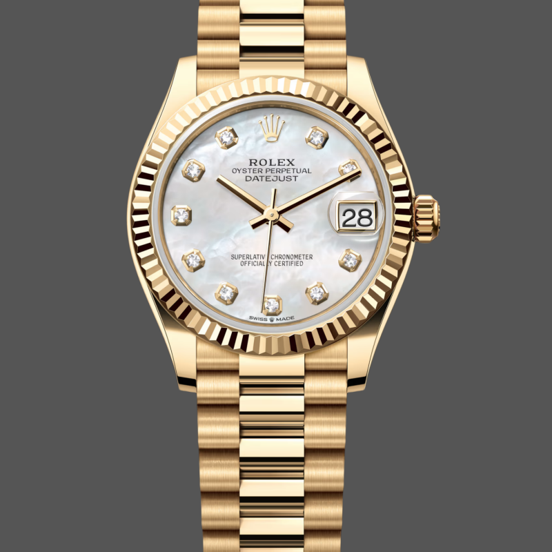Rolex Datejust Donna 278278 Replica - Quadrante Madreperla Lunetta Scanalata