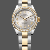Rolex Datejust s Unisex 126283RBR Replica - Quadrante Argento Lunetta con Diamanti