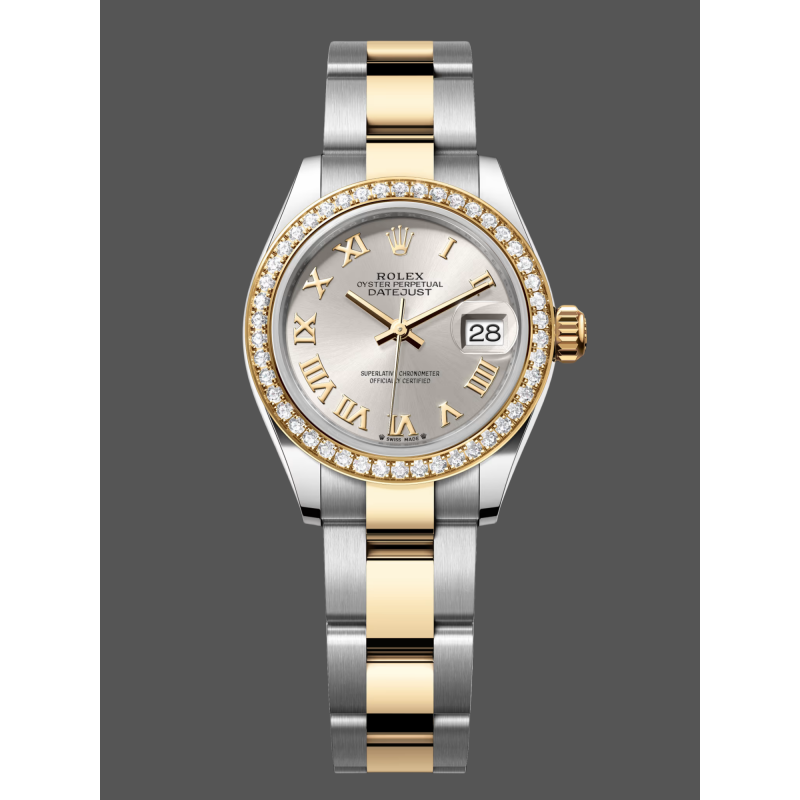 Rolex Datejust s Unisex 126283RBR Replica - Quadrante Argento Lunetta con Diamanti