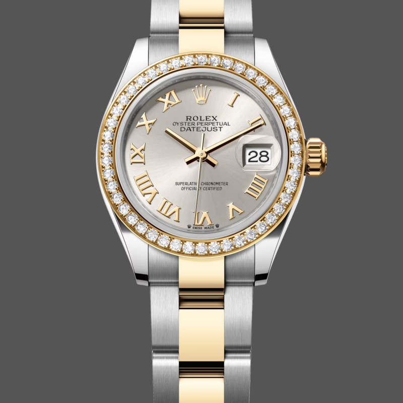 Rolex Datejust s Unisex 126283RBR Replica - Quadrante Argento Lunetta con Diamanti