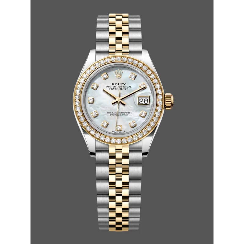 Rolex Datejust Donna 279383RBR Replica - Quadrante Madreperla Lunetta con Diamanti