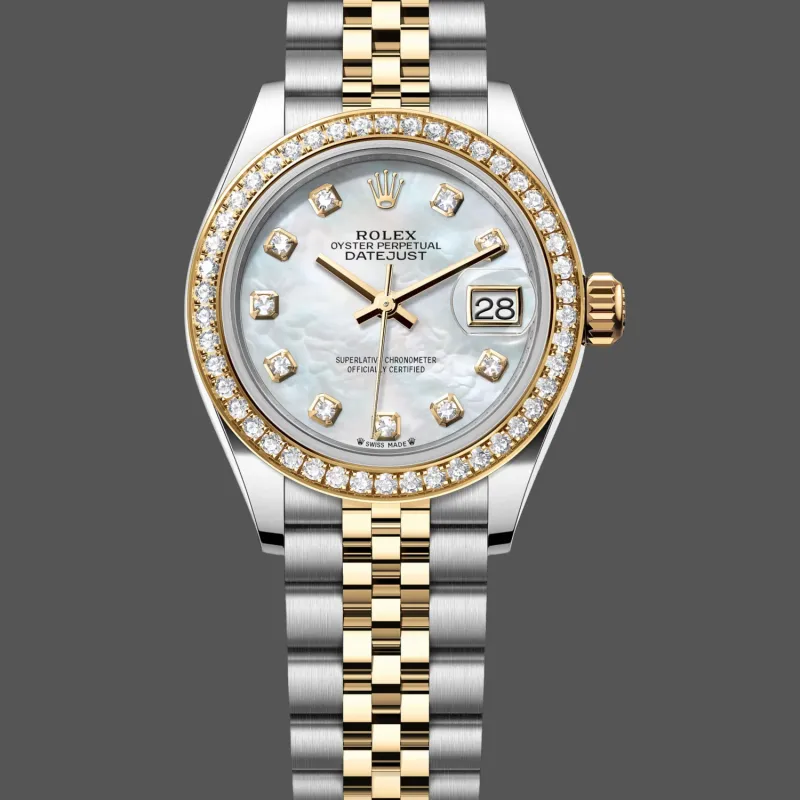 Rolex Datejust Donna 279383RBR Replica - Quadrante Madreperla Lunetta con Diamanti