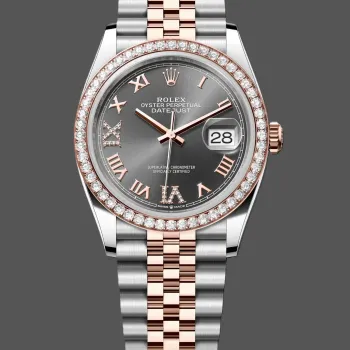 Rolex Datejust 36 Unisex 126281RBR Replica - Quadrante Cioccolato Lunetta con Diamanti