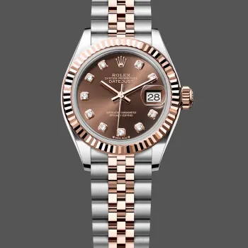 Rolex Datejust 28 Unisex 279171 Replica - Quadrante Marrone Lunetta Scanalata