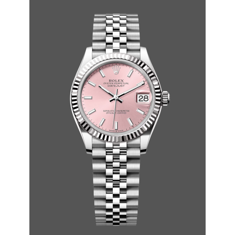 Rolex Datejust Donna 278274 Replica - Quadrante Rosa Lunetta Scanalata