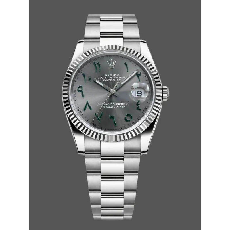 Rolex Datejust Unisex 126234 Replica - Quadrante Grigio Lunetta Scanalata