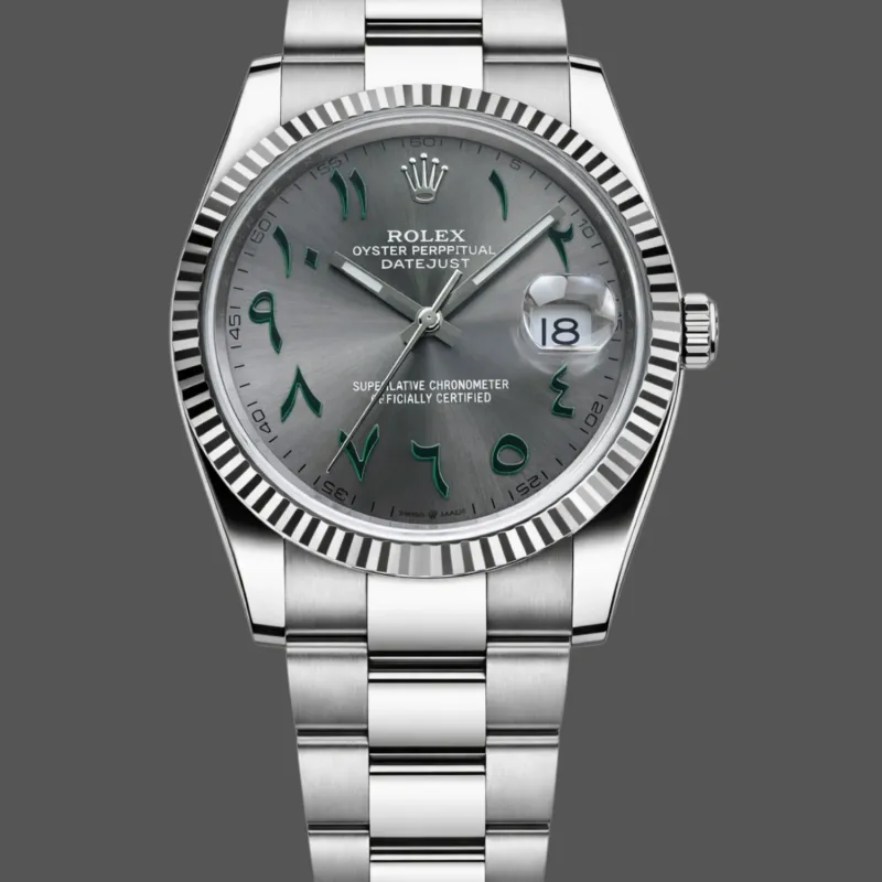 Rolex Datejust Unisex 126234 Replica - Quadrante Grigio Lunetta Scanalata