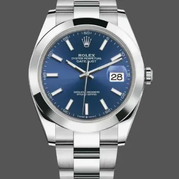 Rolex Datejust 126300 Replica - Quadrante Blu Lunetta Scanalata