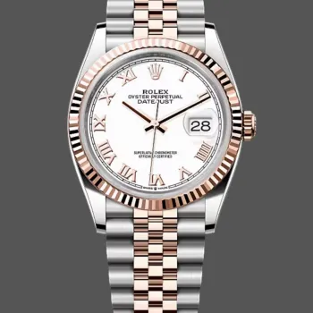 Rolex Datejust Donna 126231 Replica - Quadrante Bianco Lunetta Scanalata