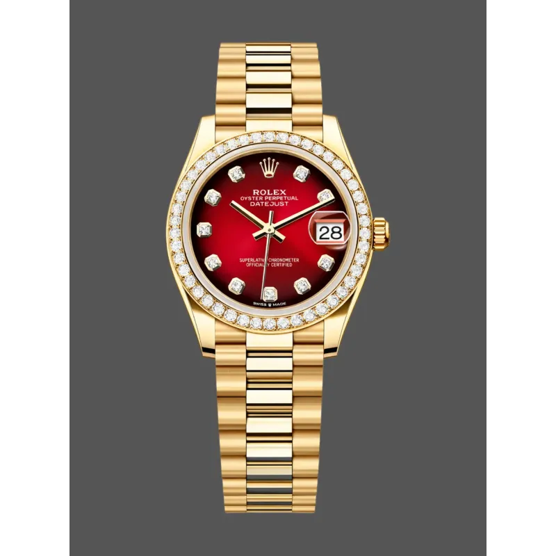 Rolex Datejust 31 Unisex 278288RBR Replica - Quadrante Rosso Lunetta con Diamanti