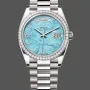 Rolex Day-Date 36 Unisex 128349RBR Replica - Quadrante Turchese Lunetta con Diamanti