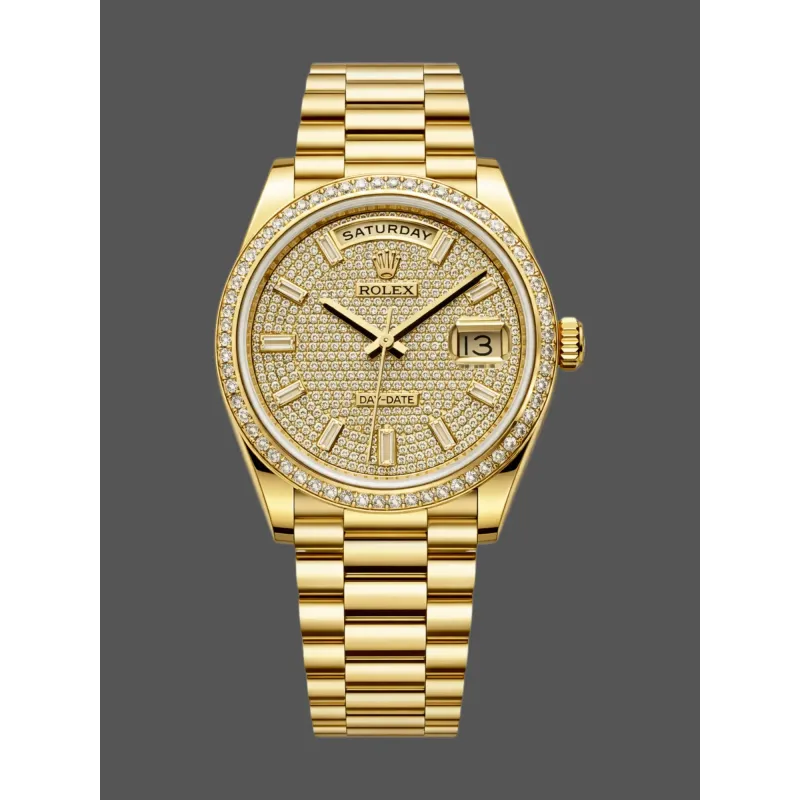 Rolex Day-Date 40 228398TBR Replica - Quadrante Oro Lunetta con Diamanti