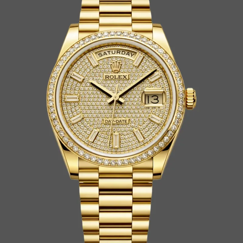 Rolex Day-Date 40 228398TBR Replica - Quadrante Oro Lunetta con Diamanti