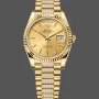 Rolex Day-Date 36 Unisex 128238 Replica - Quadrante Champagne Lunetta Scanalata