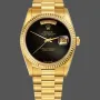 Rolex Day-Date 36 Unisex 18038 Replica - Quadrante Nero Lunetta Scanalata