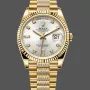 Rolex Day-Date 36 Unisex 128238 Replica - Quadrante Argento Lunetta Scanalata