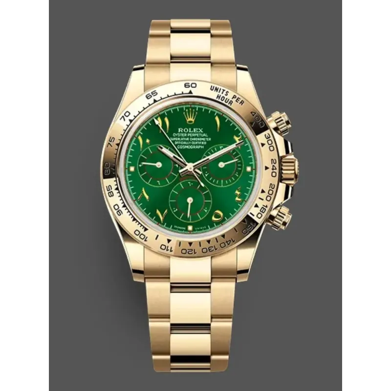 Rolex Cosmograph Daytona John Mayer 116508 ARABIA Replica - Quadrante Verde Lunetta Tachimetrica