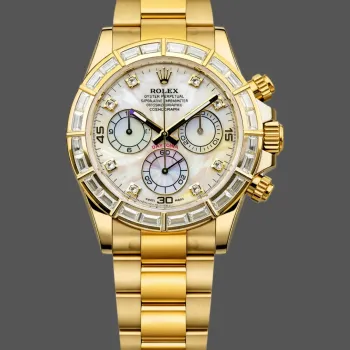 Rolex Daytona 116568BR Replica - Quadrante Madreperla Lunetta con Diamanti