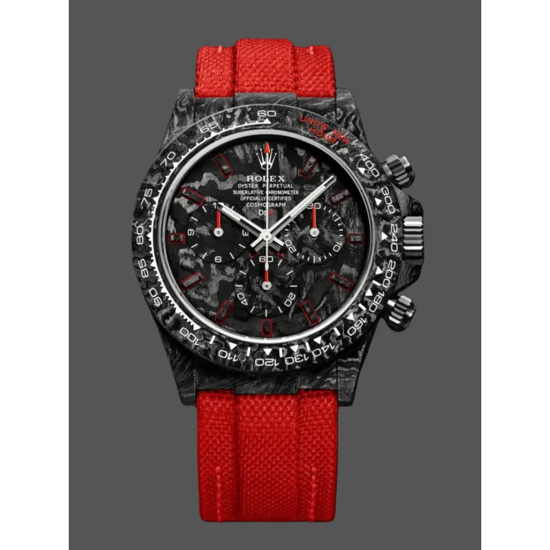 Rolex DIW Daytona NTPT Carbon Replica - Quadrante Nero Lunetta Tachimetrica