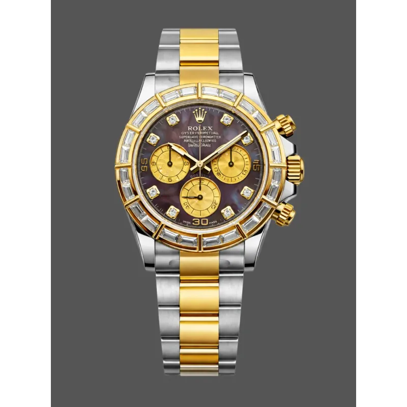 Rolex Daytona Cosmograph 116568BR Replica - Quadrante Madreperla Lunetta con Diamanti