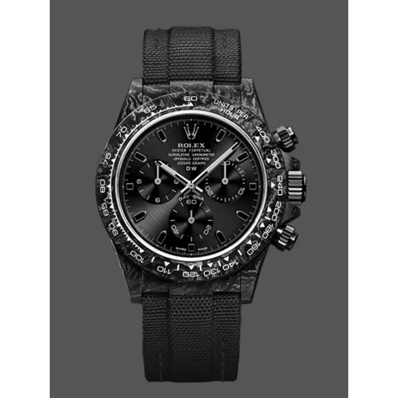 Rolex Daytona CUSTOMIZED Replica - Quadrante Nero Fibra di Carbonio
