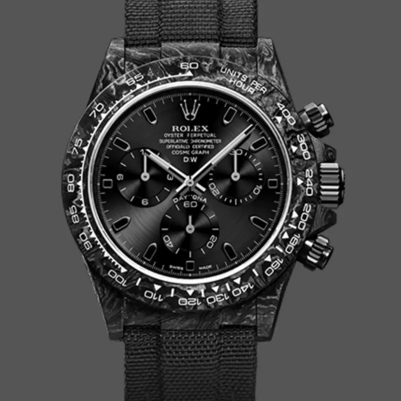 Rolex Daytona CUSTOMIZED Replica - Quadrante Nero Fibra di Carbonio