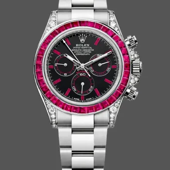 Rolex Cosmograph Daytona Ruby Bezel 126599TRU Replica - Quadrante Nero Bracciale Oyster