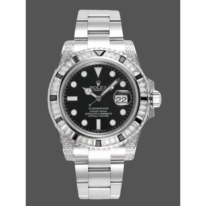 Rolex Submariner Hulk 116610 Replica - Quadrante Nero Lunetta Scanalata
