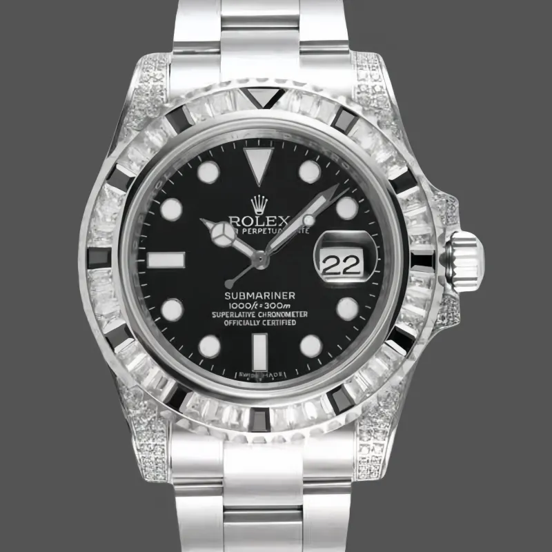 Rolex Submariner Hulk 116610 Replica - Quadrante Nero Lunetta Scanalata