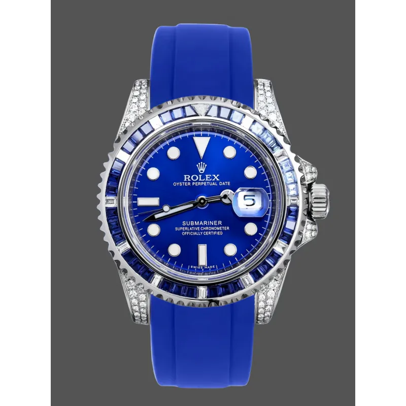 Rolex Submariner Hulk 116610 Replica - Quadrante Blu Lunetta Scanalata