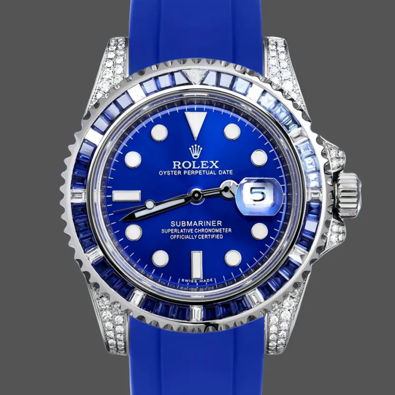 Rolex Submariner Hulk 116610 Replica - Quadrante Blu Lunetta Scanalata